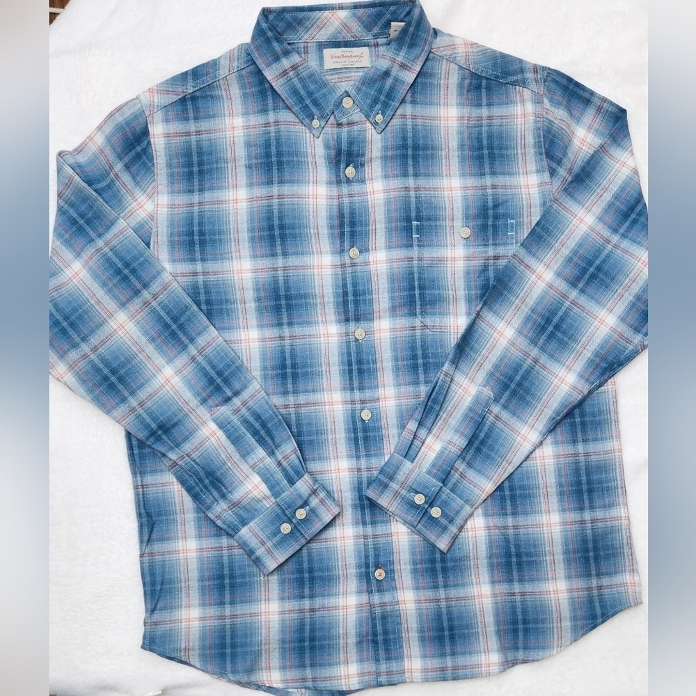 Weatherproof Blue Casual Button Down Shirt